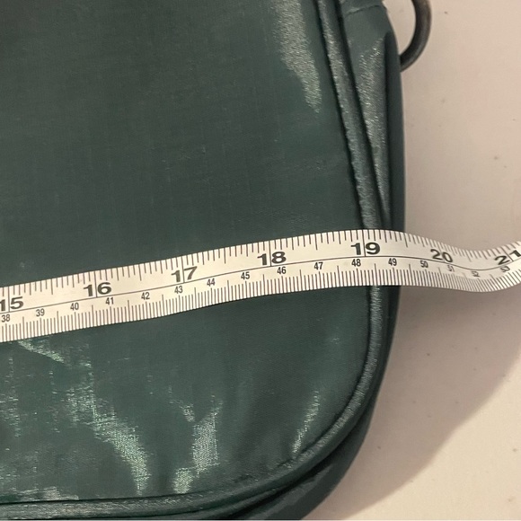 Vintage Eddie Bauer Green Garment Bag with Brown Trim - Picture 11 of 15